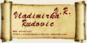 Vladimirka Rudović vizit kartica